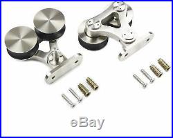 DIYHD Top Mounted Stainless Steel Double Head Twin Roller Sliding Barn Hardware