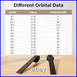 Double Barn Door Hardware Kit 5-18FT for Sliding 9FT Track Kit Double Door Kit