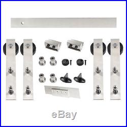 Double Sliding Barn Door Hardware Kit For Two Doors With 10' Feet Track (120)