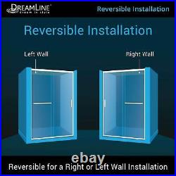 DreamLine 6116R-04FR Infinity-Z 30 Sliding Shower Door with Base, Backwalls