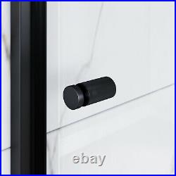 ELEGANT 60'' x 62 Semi-Frameless Sliding Shower Tub Door Bypass Black hardware