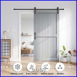 EaseLife 42in x 84in Sliding Barn Door with 7FT Barn Door Hardware Track Kit Inc