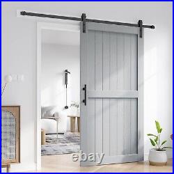 EaseLife 42in x 84in Sliding Barn Door with 7FT Barn Door Hardware Track Kit Inc