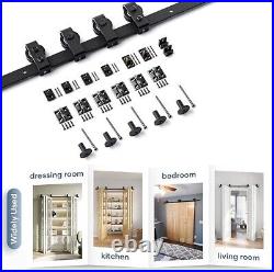 EaseLife 72 Bi-folding Sliding Barn Door Hardware Track Kit, For 4 Closet Door