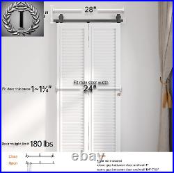 Easelife 24 Bi-Folding Sliding Barn Door Hardware Track Kit for 2 Closet Door, T