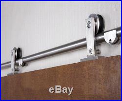 Easy install top mount barn door hardware stainless steel sliding barn track kit