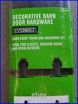 Everbilt 72Dark Oil-Rubbed Top Mount Sliding Barn Door Track and Hardware Kit