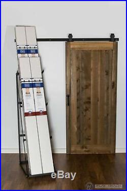 Flat Track Commercial Grade Sliding Barn Door Complete Hardware Kit with Trac