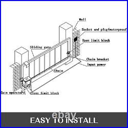 Gate Opener Hardware Door Operator Kit Automatic Sliding Driveway Security Motor