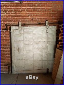 Gorgeous Salvaged Sliding Fire Door and all hardware, Antique Industrial Rustic