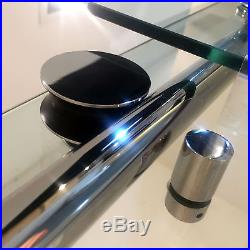 HOMCOM 48x76 Glass Frameless Bath Sliding Shower Door Stainless Steel Hardware