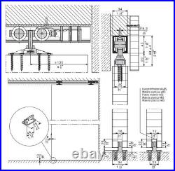 Junior RH8911705-80/Z Fitting Set, Single 176Lb. Sliding Door WithOut Upper Track