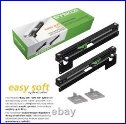Kit for 2 panel sliding bypass hardware system for doors with Tracks & Rollers