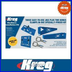 Kreg Cabinet Hardware Kit Door Handle Concealed Hinge Drawer Slide + 2 Clamps