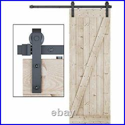 LDB Building 5 FT Sliding Barn Door Hardware Kit Upgraded Nylon Hanger Easy t