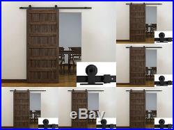 LOT56Ft Black Modern Barn Wood Steel Sliding Door Hardware Closet Set Wholesale