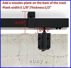 M0083 6.6ft Box Rail Heavy Duty Barn Hardware Interior Outside Door Sliding Trac