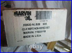 Marvin Infinity Brass Sliding Door Handles LH WSFD Non-Keyed Set K8820-NLB28 NOS