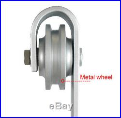 Metal Wheel Dacromet Raw Material Heavy Duty Exterior Sliding Barn Door Hardware