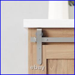 Mini Satin Nickel Sliding Barn Door Hardware Kit for Furniture/Cabinet Doors