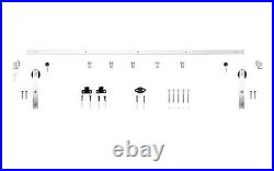 Miseno MBDH0205X78 78-3/4 Straight Strap Barn Door Hardware Kit Stainless