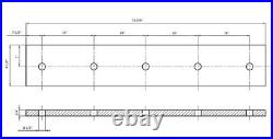 Miseno MBDH0205X78 78-3/4 Straight Strap Barn Door Hardware Kit Stainless