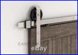 Modern European Nickelplate Grey Surface Double Sliding Barn Door Hardware Kit