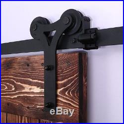 Modern Sliding Barn Wood Door Hardware Track Hangers Kit Closet Interior System