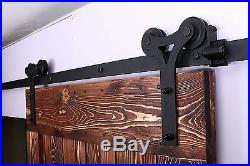Modern Sliding Barn Wood Door Hardware Track Hangers Kit Closet Interior System