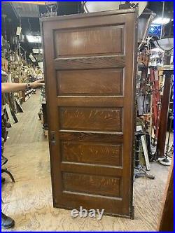 Pair of Antique Pine Wood Arts & Crafts Pocket Sliding Doors & Original Hardware