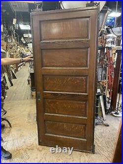Pair of Antique Pine Wood Arts & Crafts Pocket Sliding Doors & Original Hardware