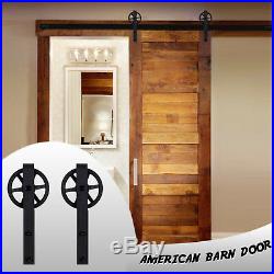 Rails Set for Sliding Barn Door Hardware 9FT Hangers Kit for Wood Interior Door