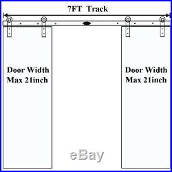 Rustic 6-9 FT Track Roller Kit for Wood Sliding Door Hardware Kit for Closet Set