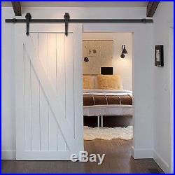 Rustic Arrow Style Sliding Barn Door Hardware Track Rollers Kit With Soft Close
