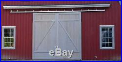 SLIDING BARN DOOR PACKAGE 6' #9 TRACK w attached brackets TROLLEYS USA HARDWARE