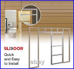 SLIDOR Pocket Door Frame Kit Hardware System for Sliding Hidden Doors Inside The