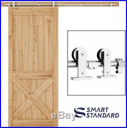 SMARTSTANDARD 6.6FT Top Mount Heavy Duty Sliding Barn Door Hardware Kit, Single