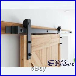 SMARTSTANDARD 6.6ft Heavy Duty Sturdy Sliding Barn Door Hardware Kit -Smoothly a