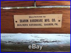 Sharon Hardware Co. Salesman Sample Sliding Garage Door Hardware No. 9 Oak Door