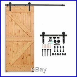 Simple Style Sliding Wood Barn Door Hardware Kit for Single Door Closet Track