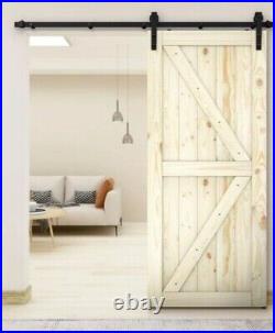 Sliding Barn Door 36in x 84in With 6.6ft Hardware Kit Predrilled Unfinished