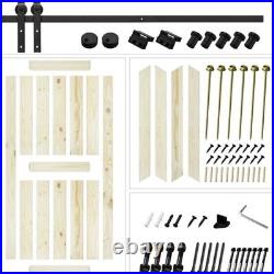 Sliding Barn Door 36in x 84in With 6.6ft Hardware Kit Predrilled Unfinished