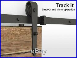 Sliding Barn Door Closet Hardware Double Track Set 12ft Durable & Sturdy Iron