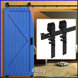 Sliding Barn Door Hardware Kit Modern Closet Hang Style Track 51.9inch(NO Door)