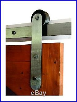 Sliding Barn Door Hardware Kit for One Door Wood Modern industrial 4-12 ft track