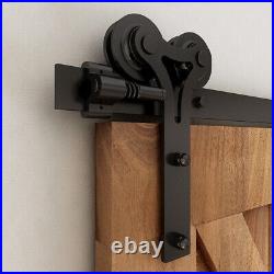 Sliding Barn Door Hardware Track Kit 5/6/6.6/7/8/10FT Rail for Single Wood Door