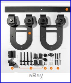 Sliding Barn Door Hardware Track Rollers Kit With Soft Close
