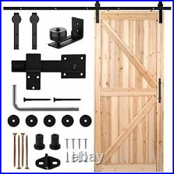 - Sliding Barn Door with Hardware Kit 6.6FT Heavy Duty Sturdy Farmhouse