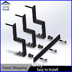 Sliding Bypass Barn Door Hardware Double Track Hanger Kit Basic Rustic Arrow Set