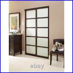 Sliding Door 48 in x 81 in. Tranquility Glass Panels Back Painted White Interior